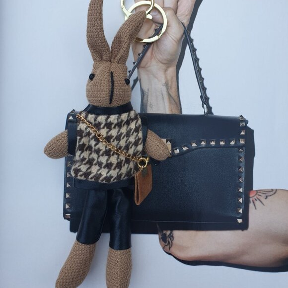 Bunny Rabbit Key Chain Key Ring Handbag Purse Charm Fashion Women Accessory Gift - Picture 2 of 3